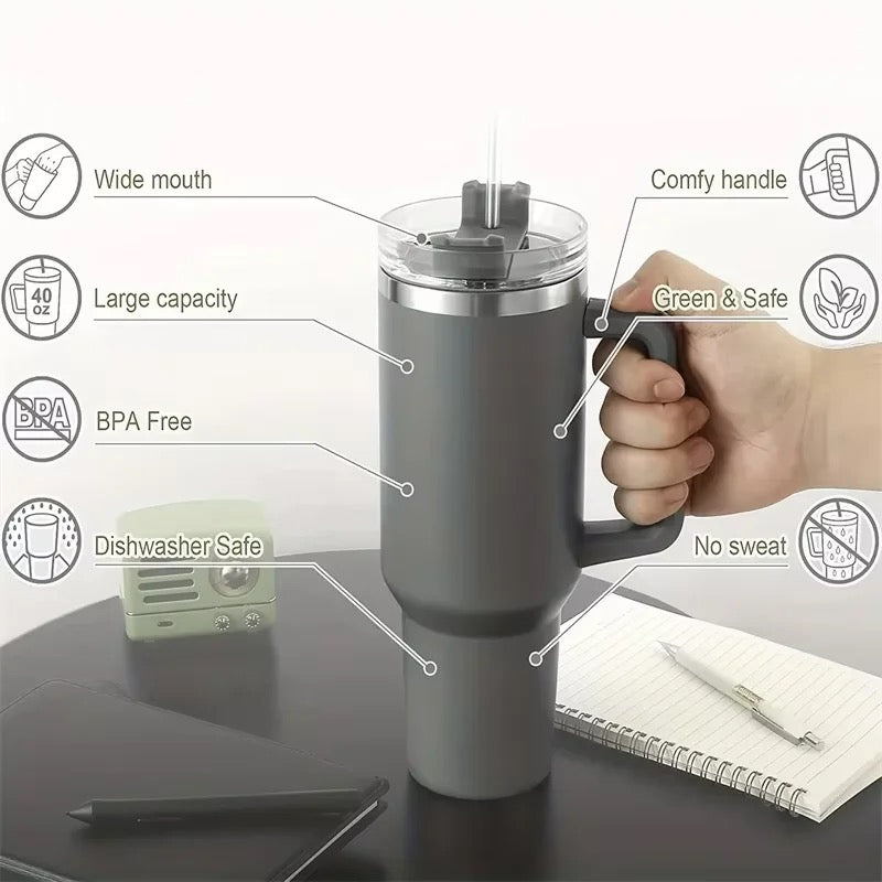 40oz Tumbler Vacuum Insulated Thermos Custom Travel